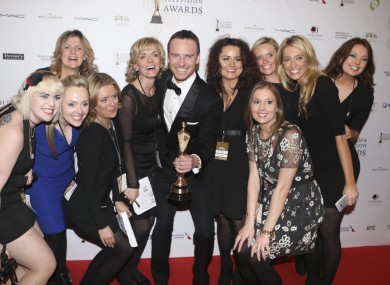 Kerry actor Michael Fassbender with his Best Supporting Actor award at last year's IFTAs.