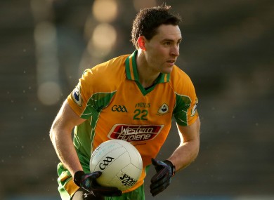 Corofin's Michael Farragher hit a key late point today for GMIT.