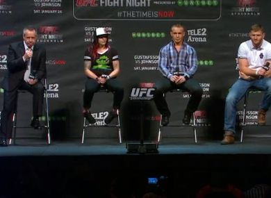 (L-R): Dave Allen, Joanne Calderwood, Jan Blachowicz and Nick Hein at Friday's announcement in Stockholm.
