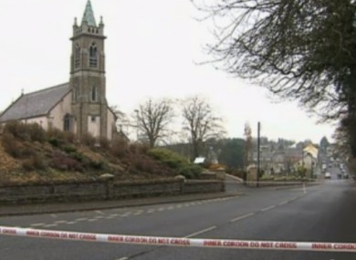The shooting took place outside this church at lunchtime.
