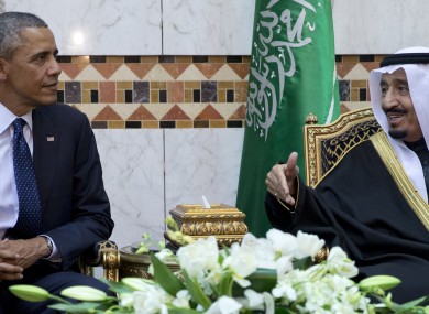 President Barack Obama meets with King Salman.