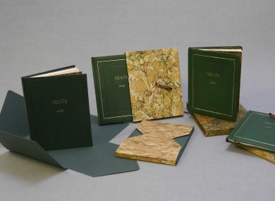 Hand-crafted books presented to President Obama today by Taoiseach Enda Kenny.