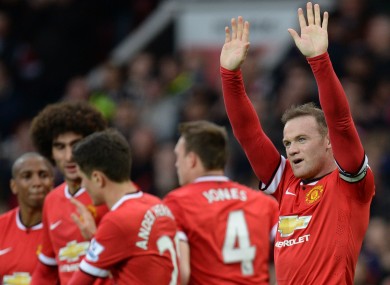 Manchester United captain Wayne Rooney scored his side's third goal today.