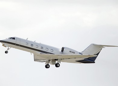 A Gulfstream IV, similar to the Government jet.