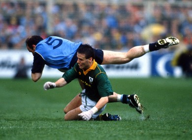 Dublin's Tommy Carr and Meath's Bernard Flynn in opposition back in 1991.