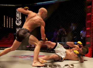 Conor McGregor piling the pressure on Dave Hill at CWFC 47.