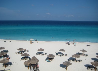 A beach in Cancun, Mexico