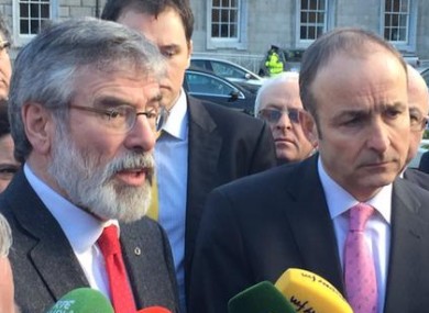 Gerry Adams and Micheál Martin