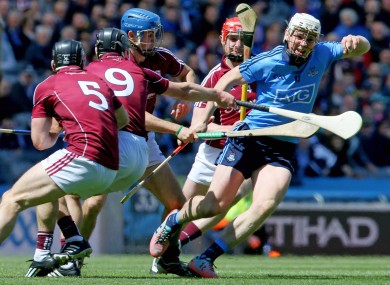 Liam Rushe in action against Galway today.