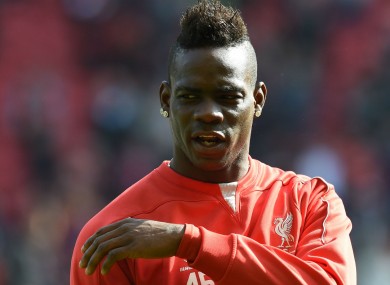 Liverpool striker Mario Balotelli has scored just four goals for the club.