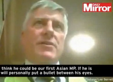 Robert Blay, in the footage captured by the Daily Mirror.