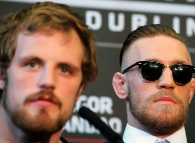 SBG team-mates Gunnar Nelson and Conor McGregor.