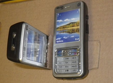 A stun gun disguised as a mobile phone.
