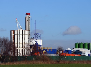 A general view of the drilling site at Barton Moss in Greater Manchester.