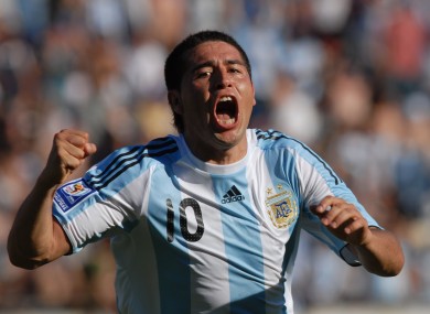 Riquelme played 51 times for Argentina.