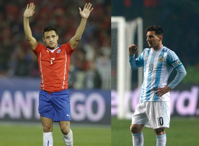 Star men: Sanchez and Messi.