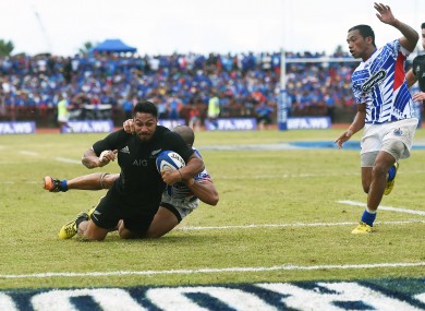 George Moala scored a try on his test debut.