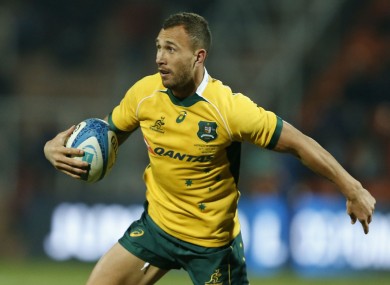 Australia's Quade Cooper has explained his reaction.