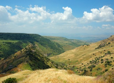 The Israeli national park at Gamla in the Golan Heights