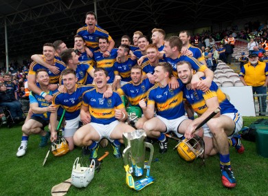 Tipperary's players celebrate Munster championship success.