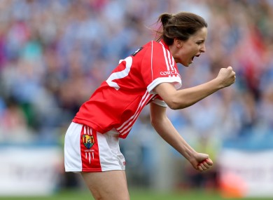 Cork's Eimear Scally celebrates scoring their second goal in last year's All-Ireland.
