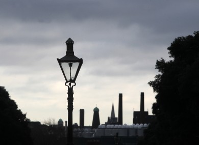 The west Dublin skyline seen from the Phoenix Park.