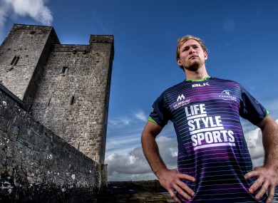 Kieran Marmion pictured at yesterday's launch of Connacht's new European Challenge Cup kit for this season, exclusive to Life Style Sports.