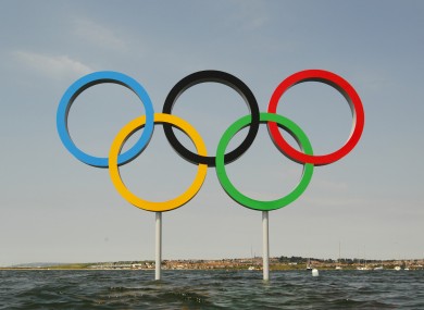 A set of Olympic Rings during the 2012 London Olympics.