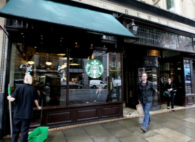 The man's body was found outside Starbucks on Dublin's Westmoreland Street.