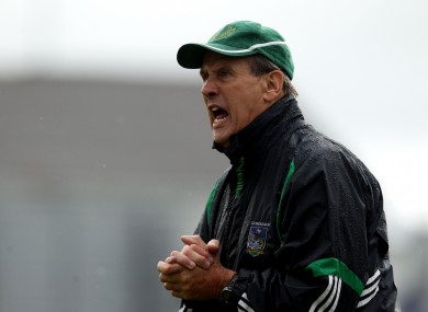 Justin McCarthy during his time as Limerick senior hurling manager.