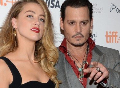 Johnny Depp, right, and Amber Heard.