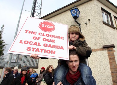 Protest at Stepaside Garda Station in Dublin in 2013.