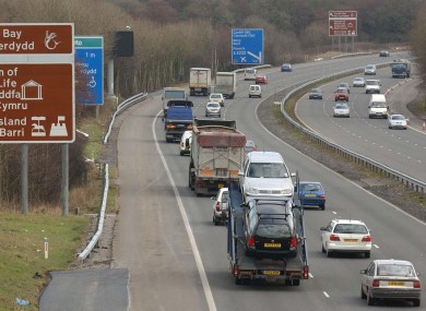 File photo of the M4 in South Wales (not of scene).
