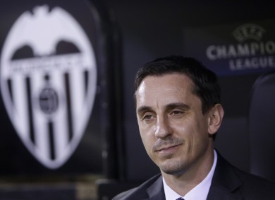 Gary Neville was appointed Valencia coach earlier this month.