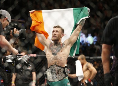 Conor McGregor claimed the UFC Featherweight Championship after beating Jose Aldo after just 13 seconds.