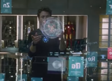 Tony Stark works with his Jarvis system in the Iron Man movie series.