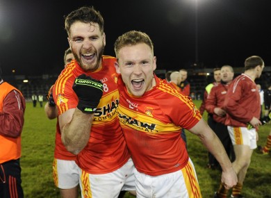Mayo magic: Ger McDonagh and Stephen Keane celebrate.