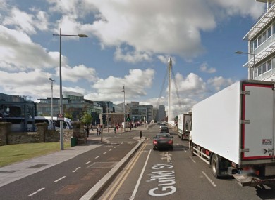 Guild Street - close to the Samuel Beckett Bridge.