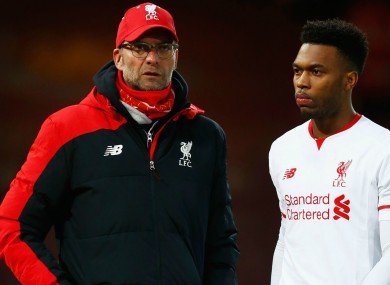 Jurgen Klopp and Daniel Sturridge in a rare public appearance together.