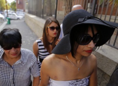 Celeste Nurse, right, the biological mother of the kidnapped girl, arrives at court last March.
