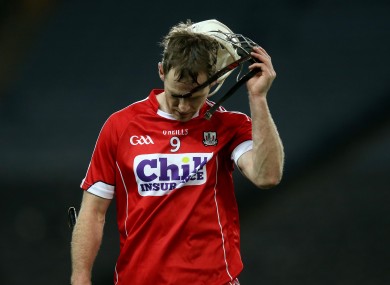 A dejected Brian Lawton after Cork's defeat to Dublin.