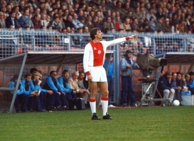 Johan Cruyff in action for Ajax