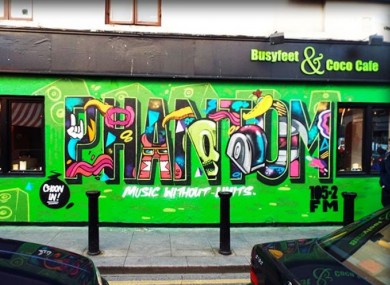 A mural promoting Phantom 105.2 in Dublin