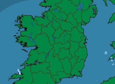 Met Éireann's latest rainfall radar