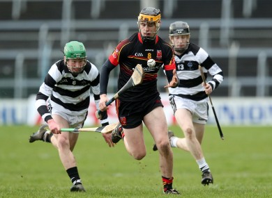 Brian Ryan in possession for Ardscoil Rís in the recent Croke Cup final.