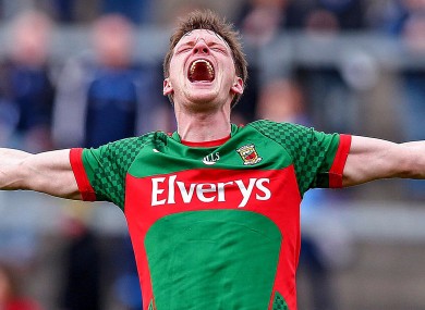 Sweetest thing: Mayo's Matthew Ruane celebrates.