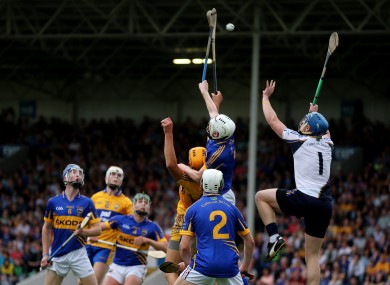 Darragh Mooney in action for the Tipperary U21s against Clare in 2013.