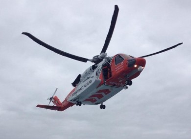File photo of a coast guard helicopter.