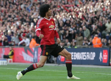 Manchester United midfielder Marouane Fellaini.