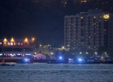 Search and rescue boats look for the plane.